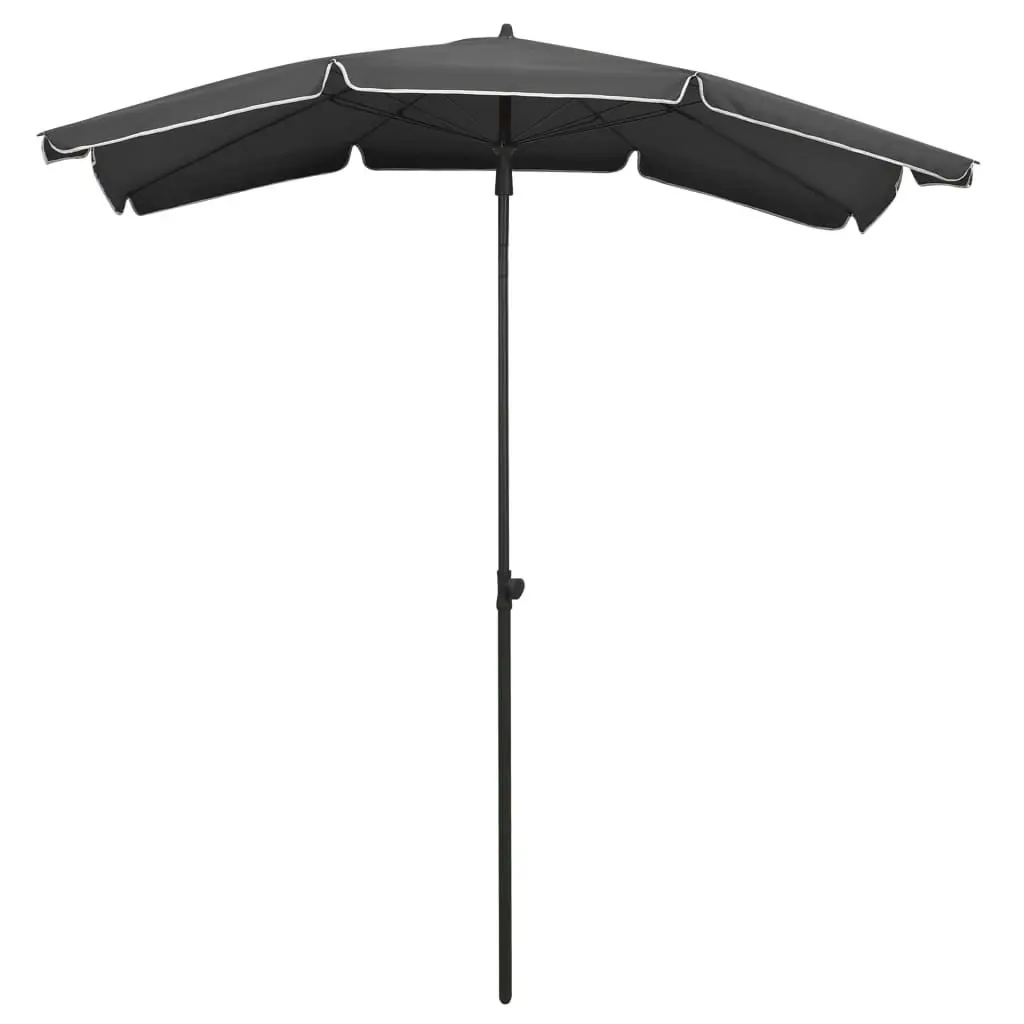 Garden Parasol with Pole 200x130 cm Anthracite 315553