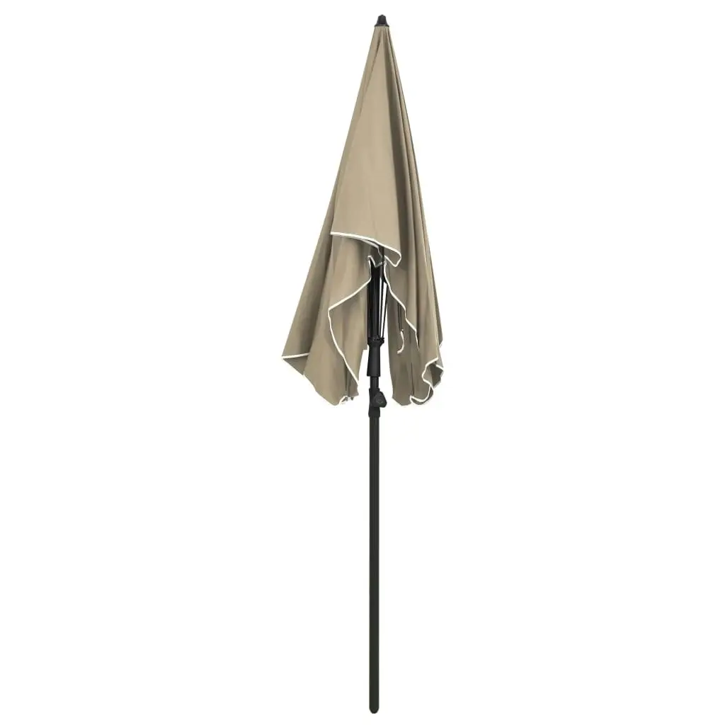 Garden Parasol with Pole 200x130 cm Taupe 315554