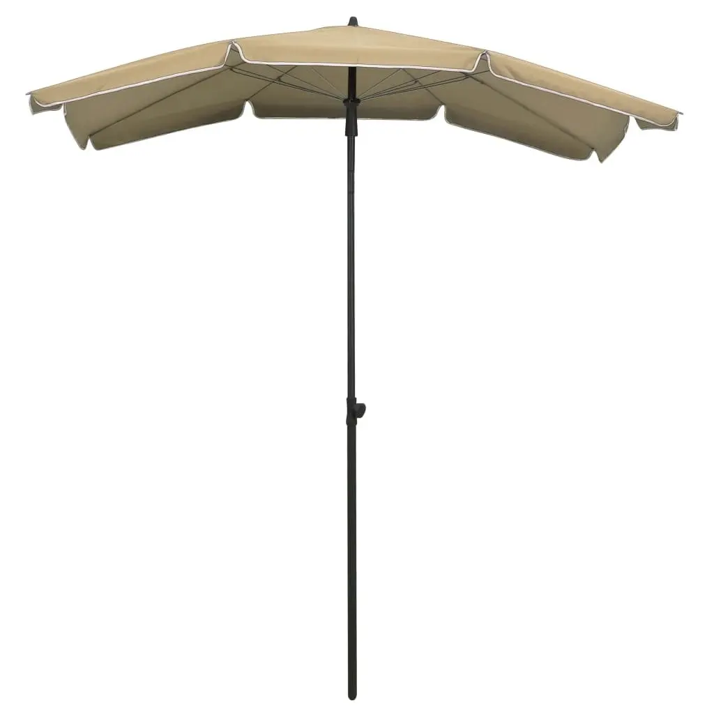 Garden Parasol with Pole 200x130 cm Taupe 315554