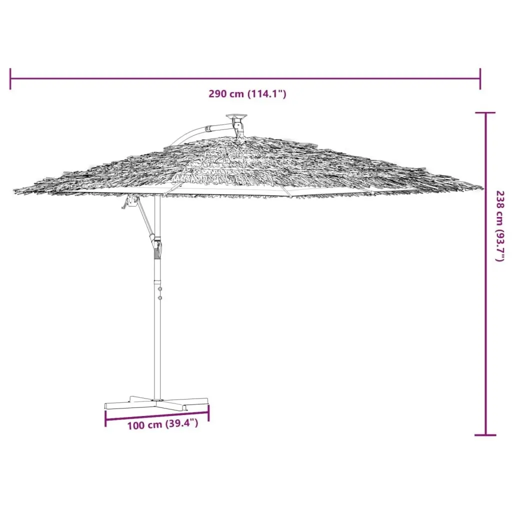 Garden Parasol with Steel Pole Brown 290x290x238 cm 4005082