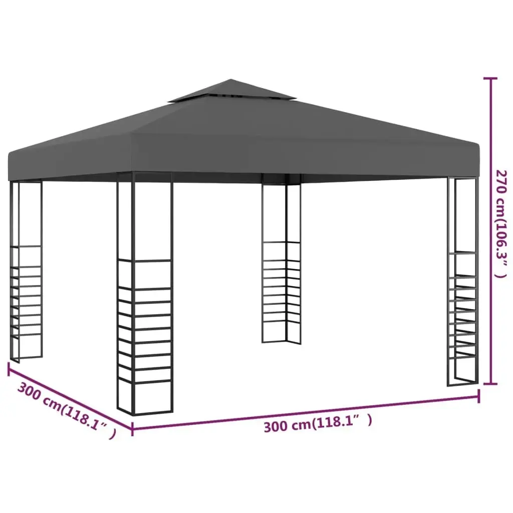 Garden Marquee 3x3 m Anthracite 48034