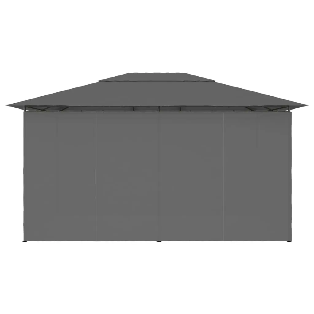 Garden Marquee with Curtains 4x3 m Anthracite 47960