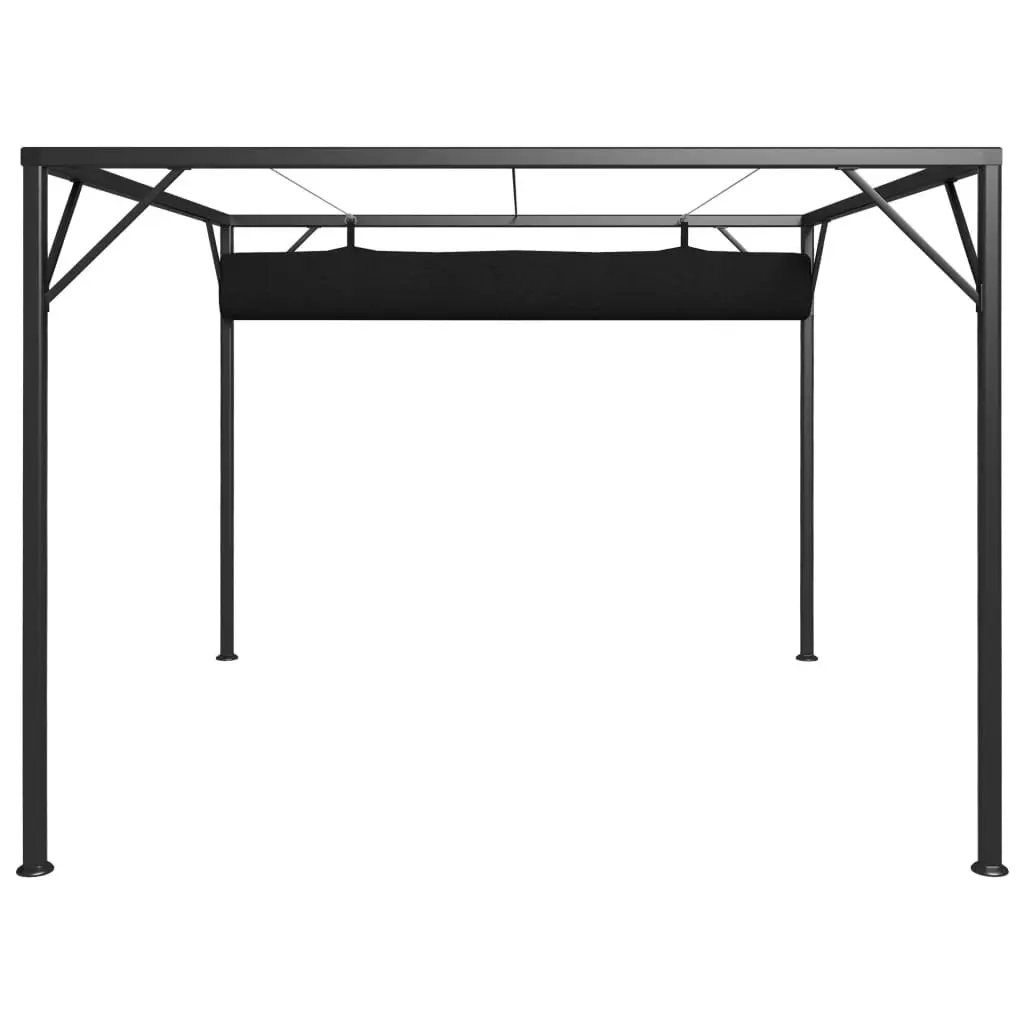 Garden Gazebo with Retractable Roof Canopy 3x3 m Anthracite 47954