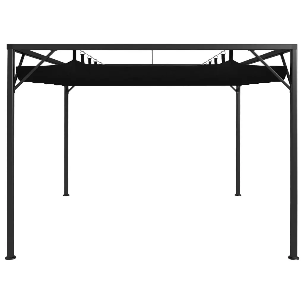 Garden Gazebo with Retractable Roof Canopy 3x3 m Anthracite 47954