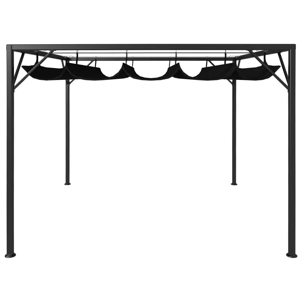 Garden Gazebo with Retractable Roof Canopy 3x3 m Anthracite 47954