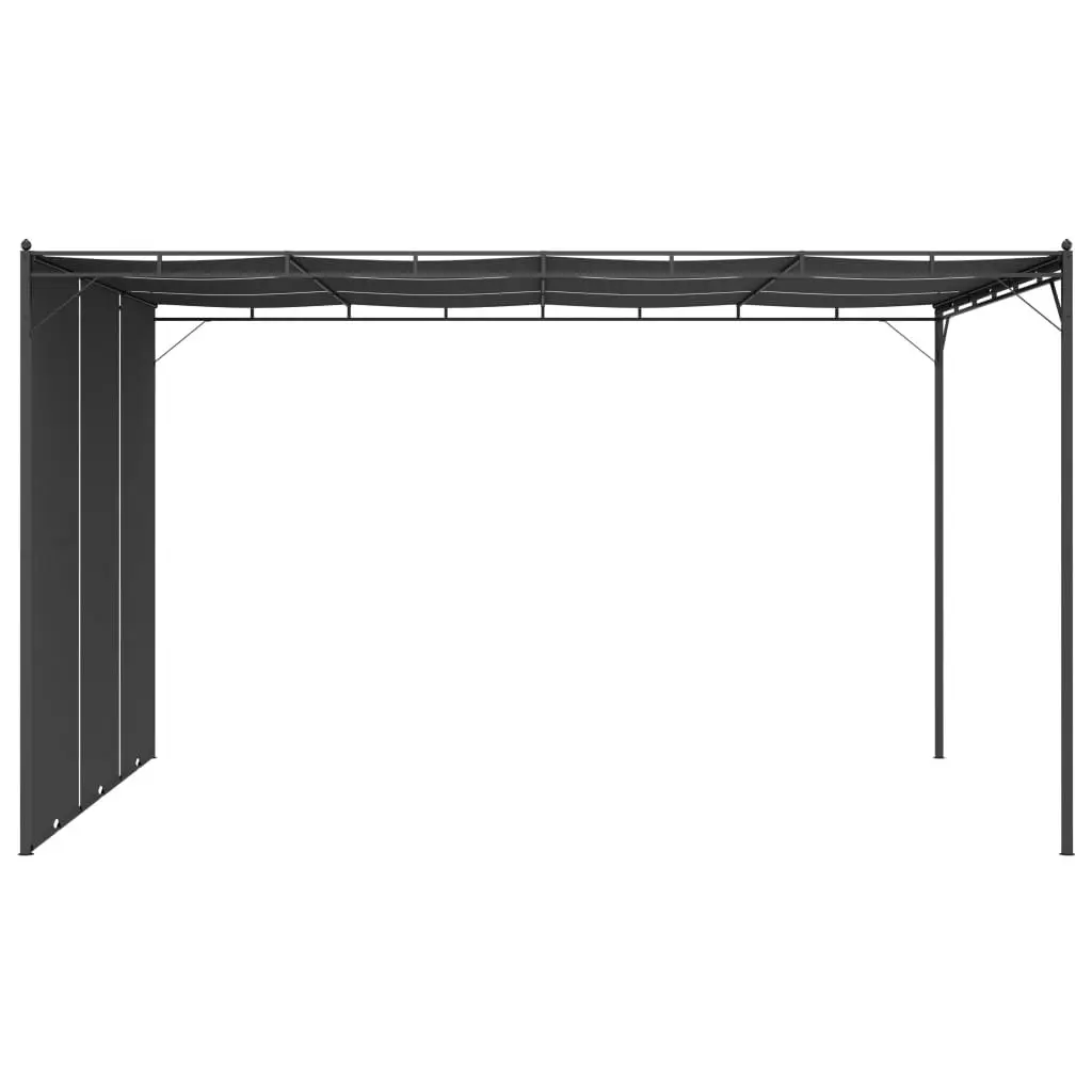 Garden Gazebo with Side Curtain 4x3x2.25 m Anthracite 47996