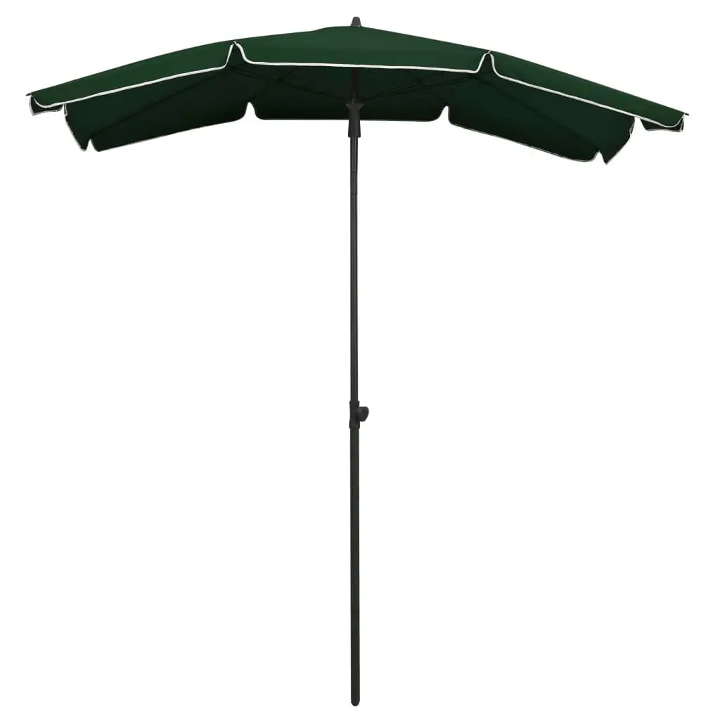 Garden Parasol with Pole 200x130 cm Green 315552