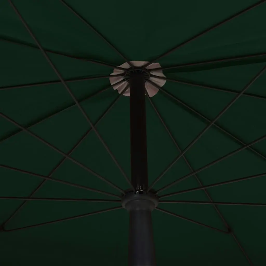 Garden Parasol with Pole 200x130 cm Green 315552