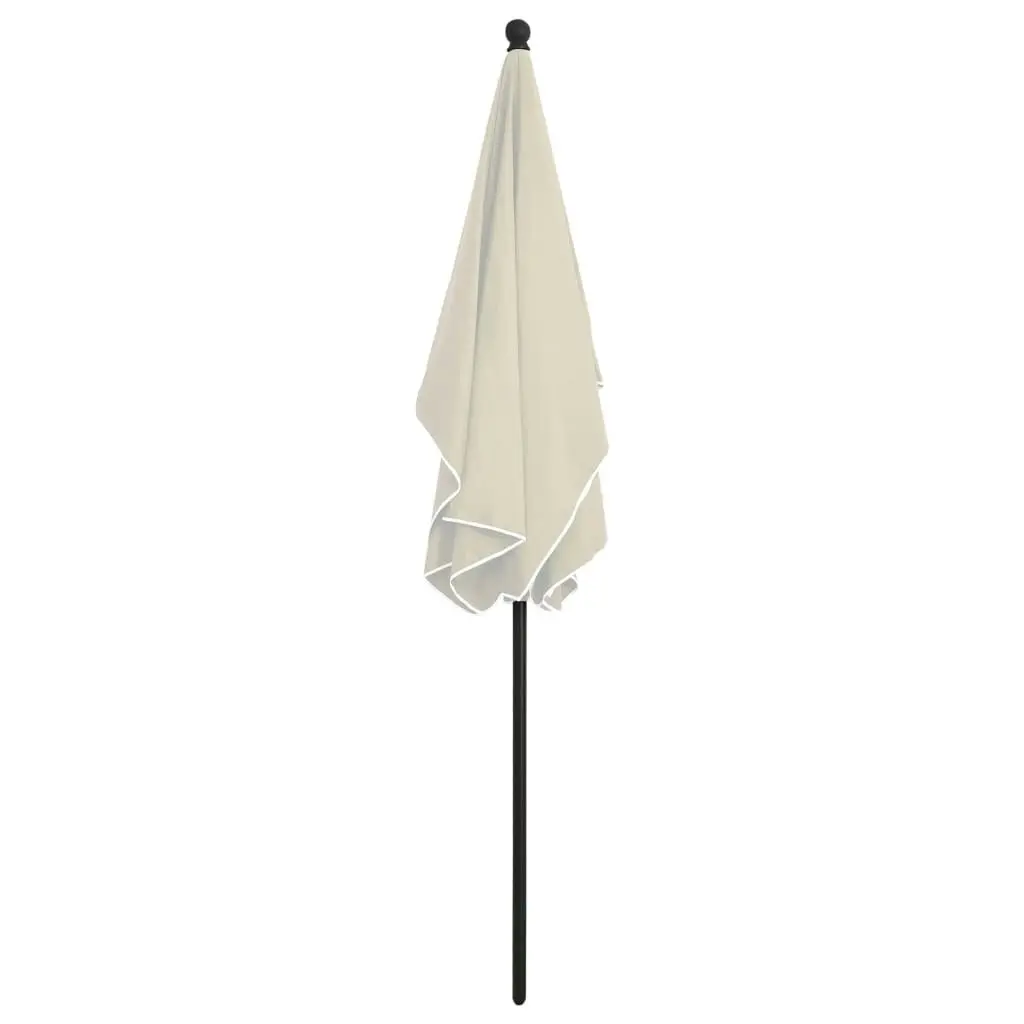 Garden Parasol with Pole 210x140 cm Sand 315543