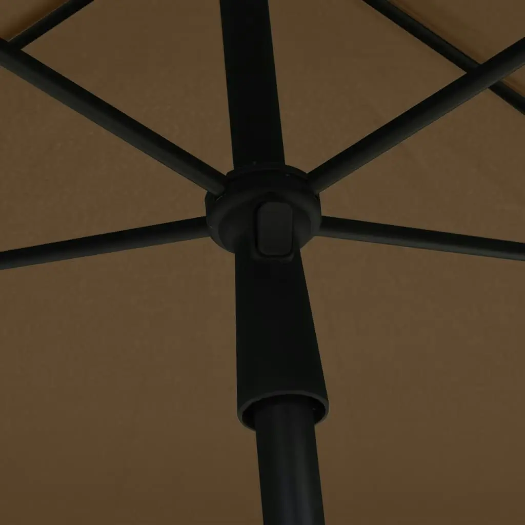 Garden Parasol with Pole 210x140 cm Taupe 315546