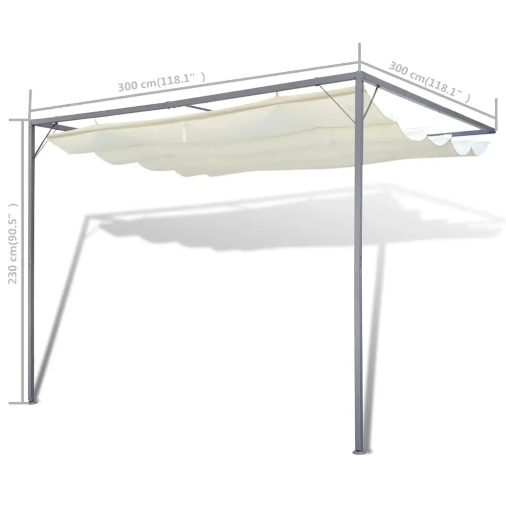 Garden Patio Awning Sun Shade Canopy Wall Gazebo 40787