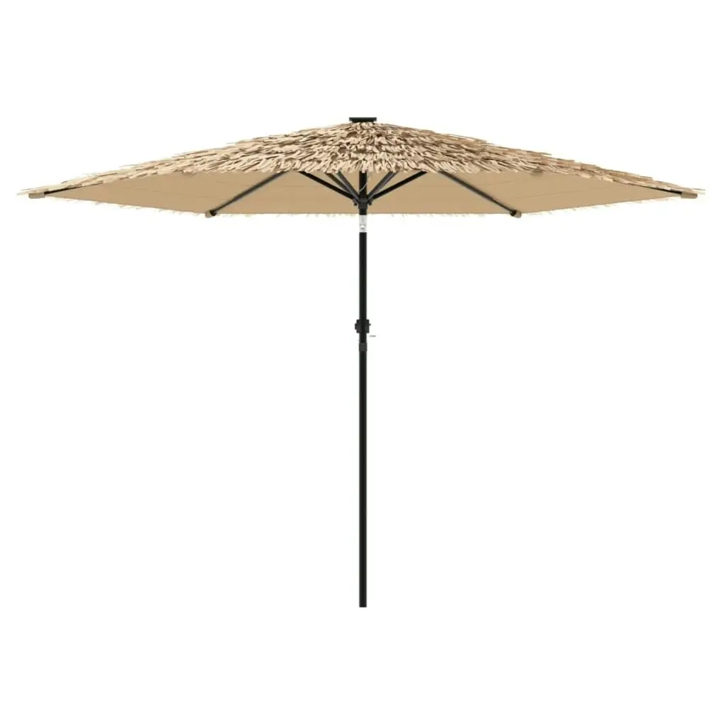 Garden Parasol with Steel Pole Brown 288x288x225 cm 4005105