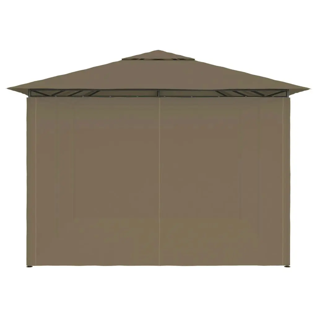 Garden Marquee with Curtains 4x3 m Taupe 180 g/mÂ² 312232