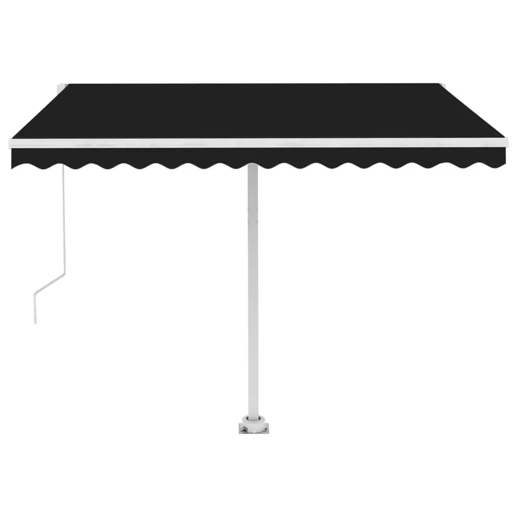 Freestanding Manual Retractable Awning 350x250 cm Anthracite 3069519