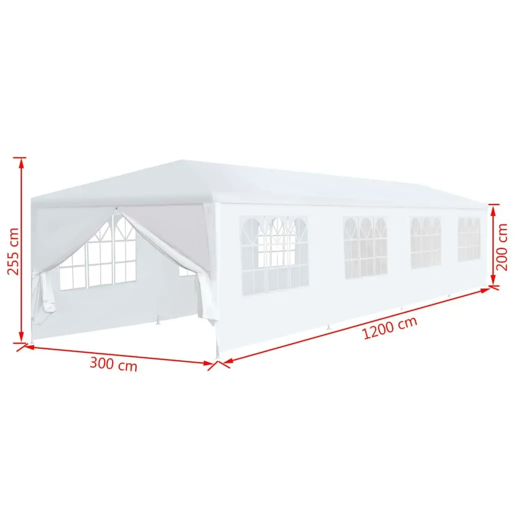 Garden Marquee 3x12 m White 91429