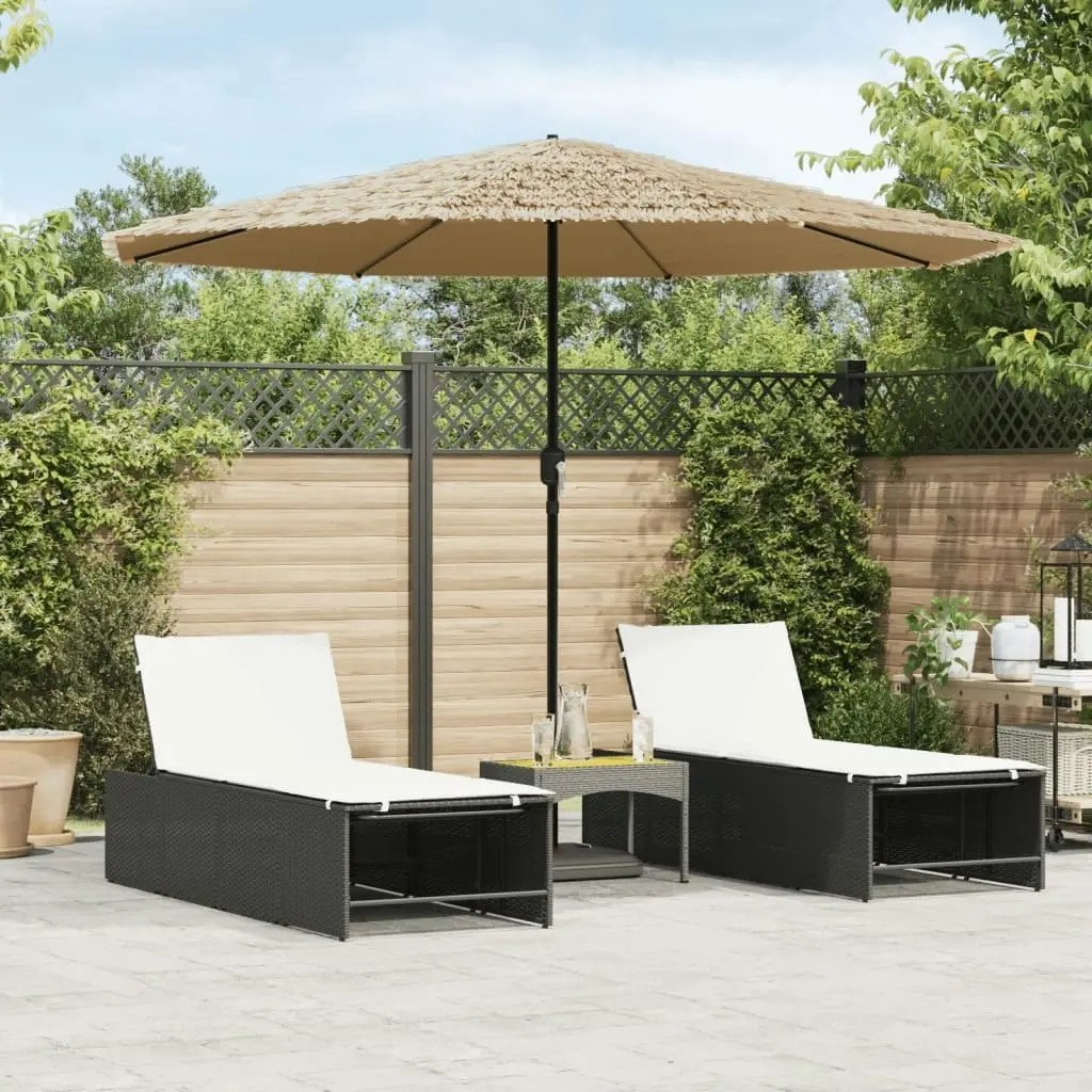 Garden Parasol with Steel Pole Brown 324x324x247 cm 4005109