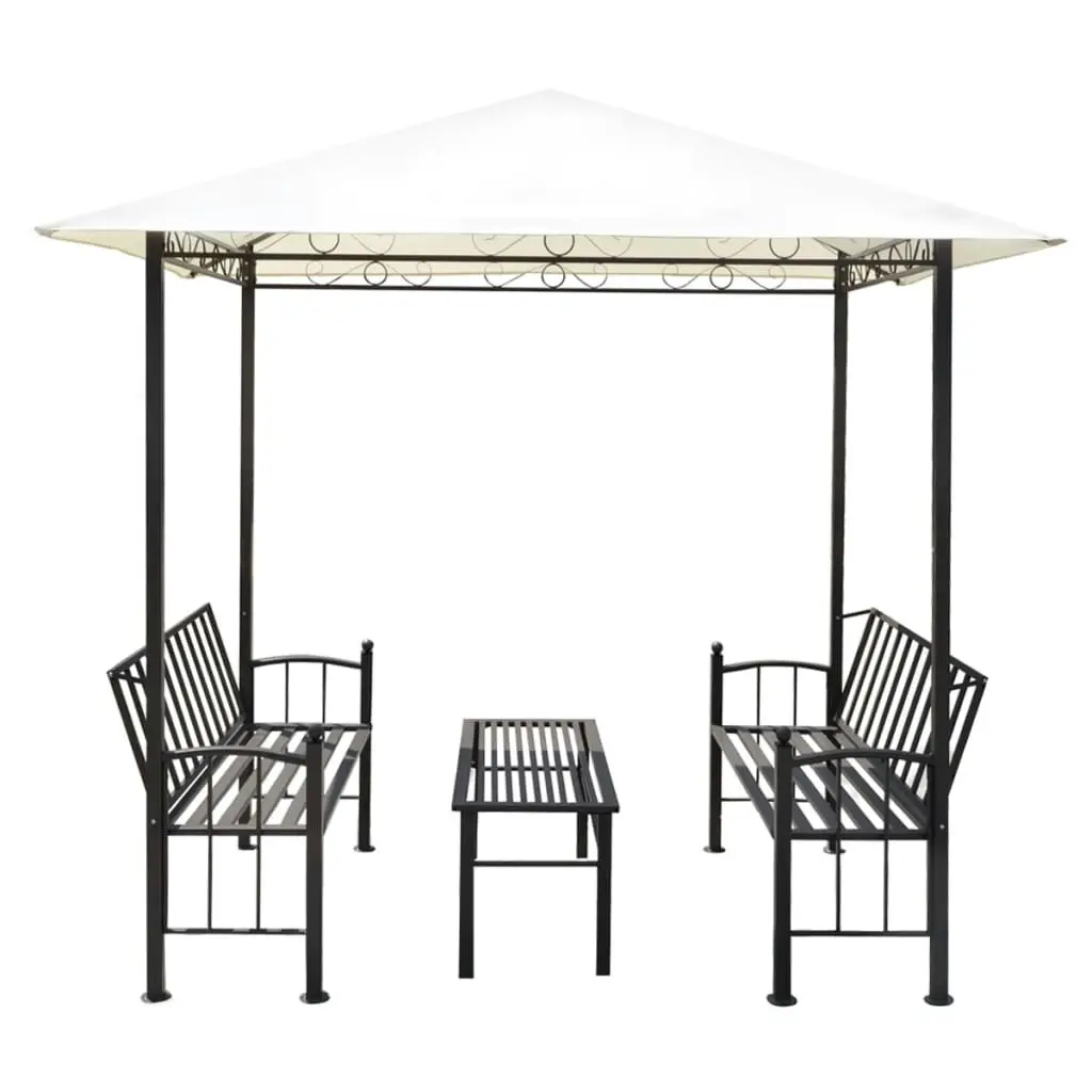 Garden Pavilion with Table and Benches 2.5x1.5x2.4 m 43218