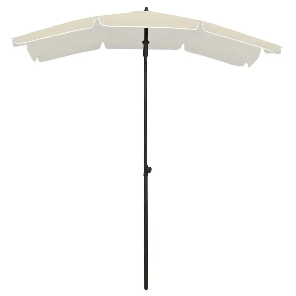 Garden Parasol with Pole 200x130 cm Sand 315551