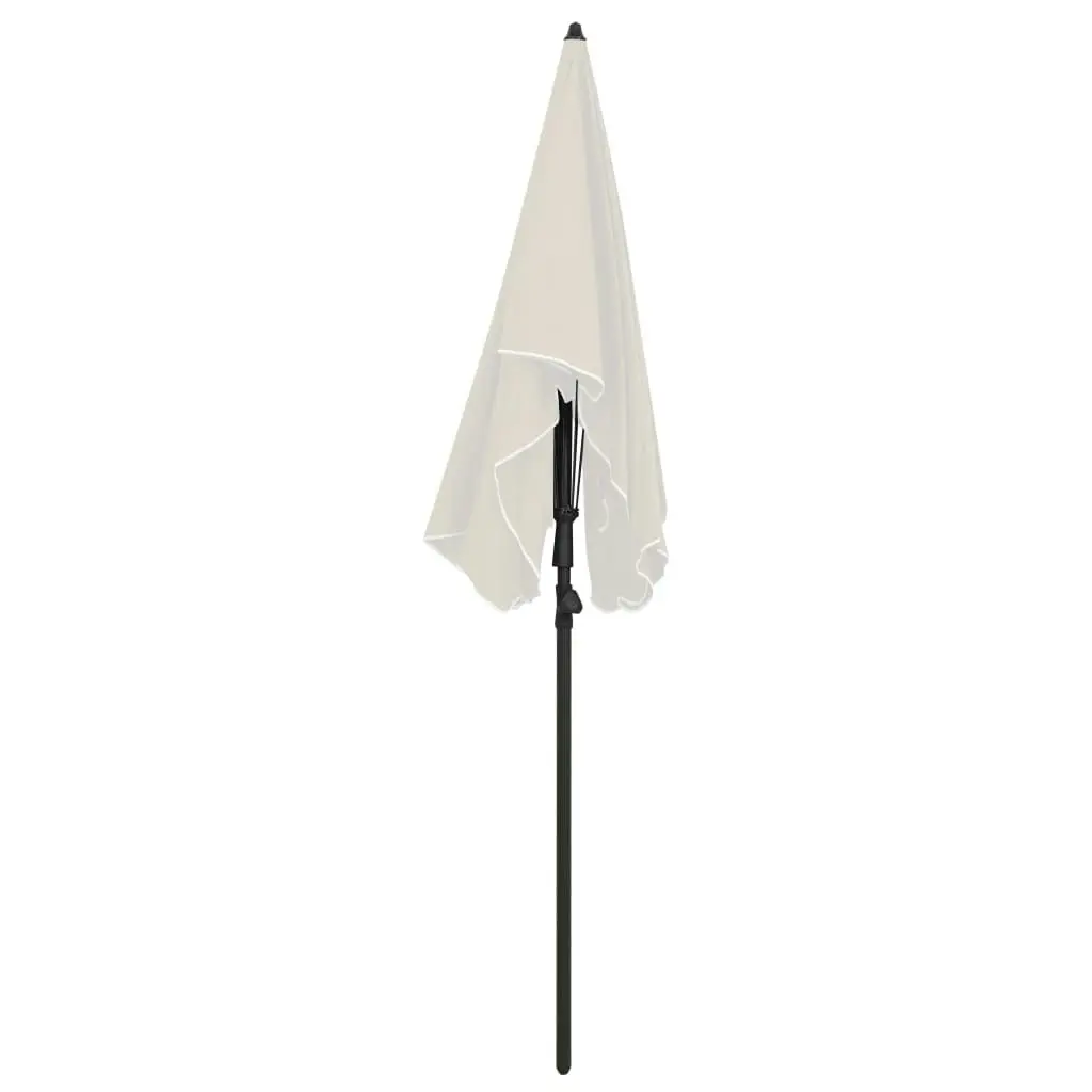 Garden Parasol with Pole 200x130 cm Sand 315551