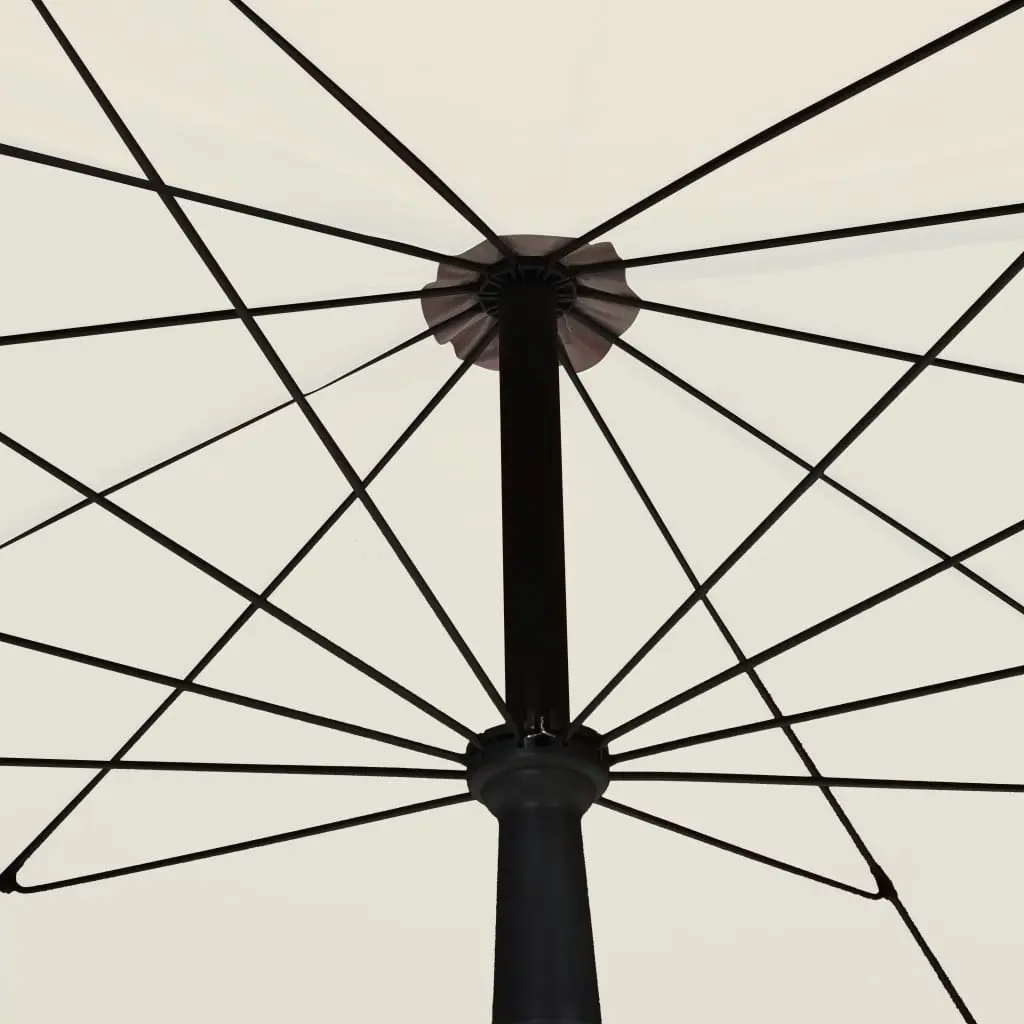 Garden Parasol with Pole 200x130 cm Sand 315551