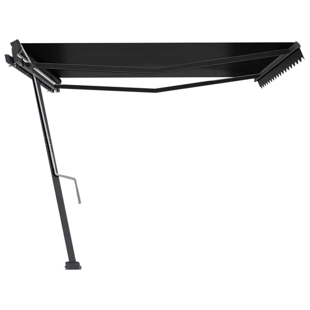 Freestanding Manual Retractable Awning 400x300 cm Anthracite 3069739