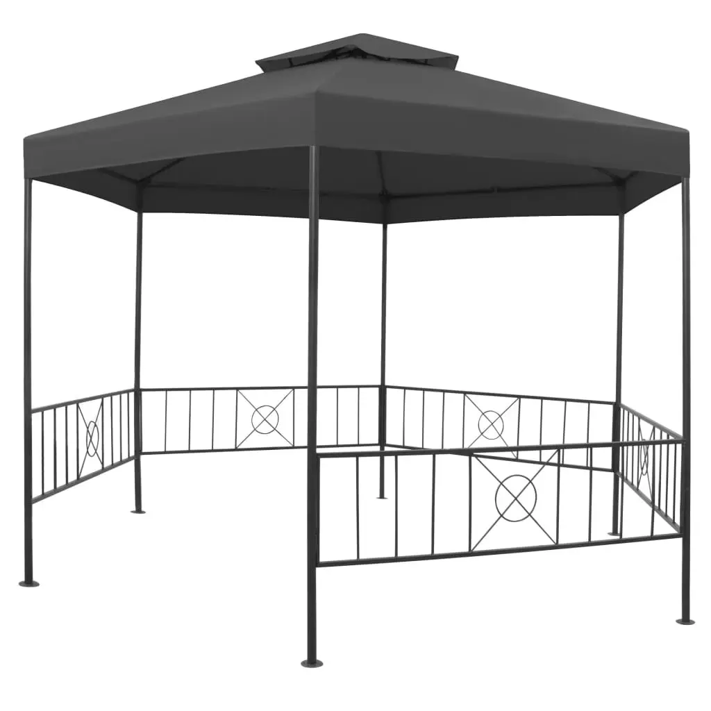 Garden Gazebo 323x275x265 cm Anthracite 47961