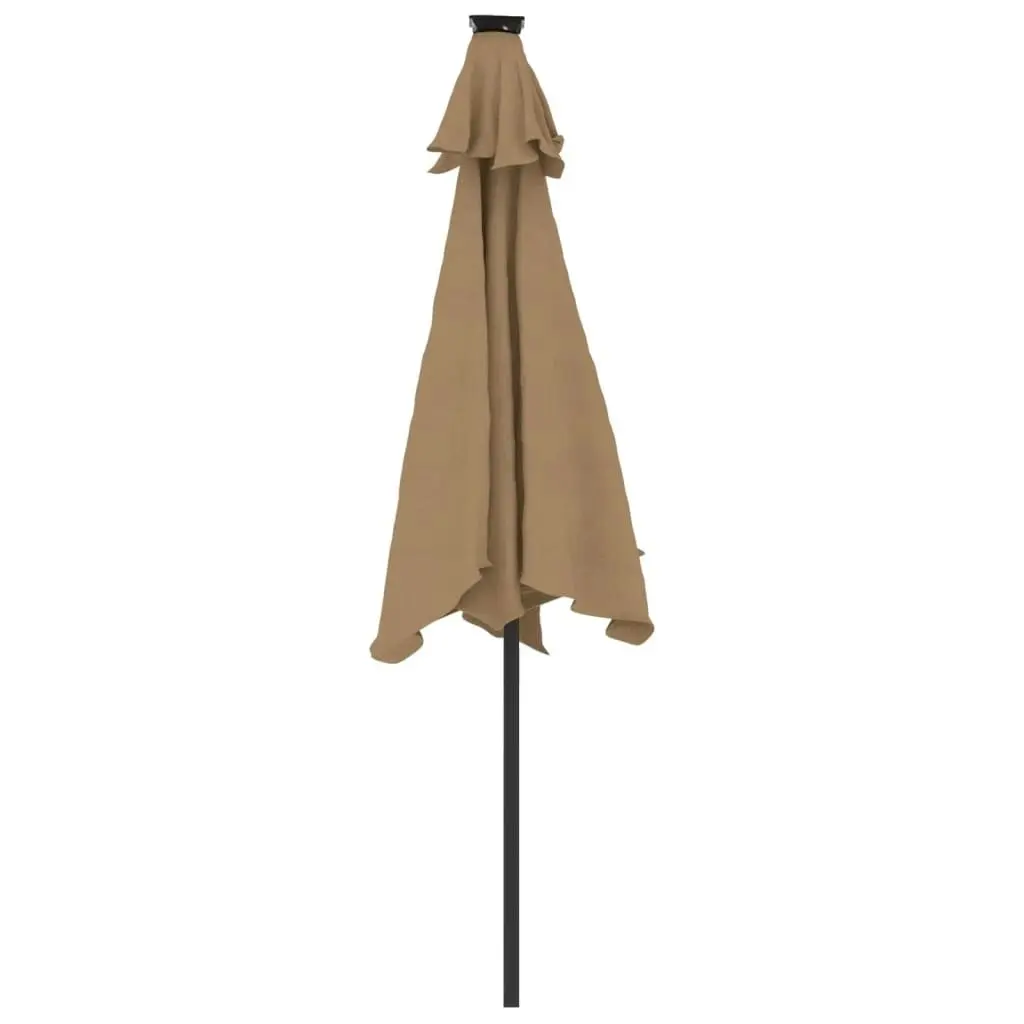 Garden Parasol with Steel Pole Taupe 225x225x212 cm 4005061