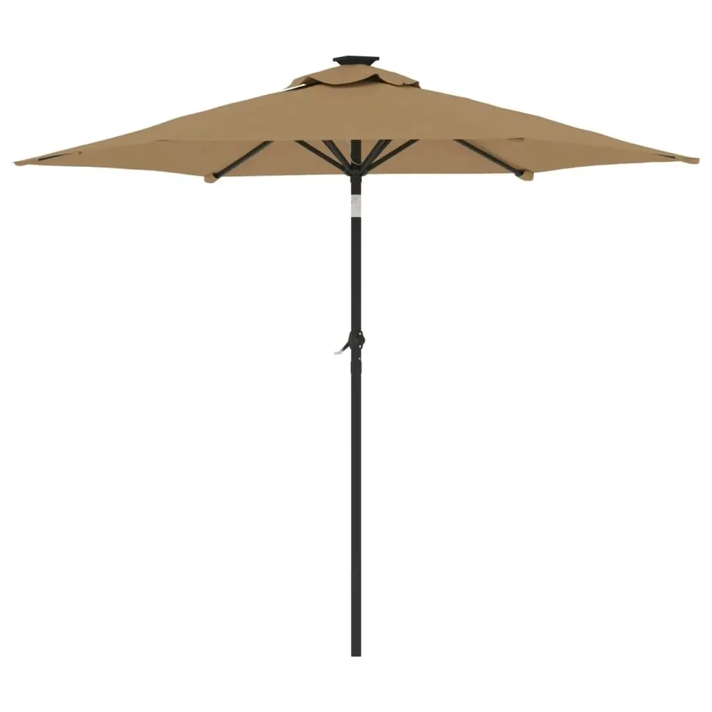 Garden Parasol with Steel Pole Taupe 225x225x212 cm 4005061