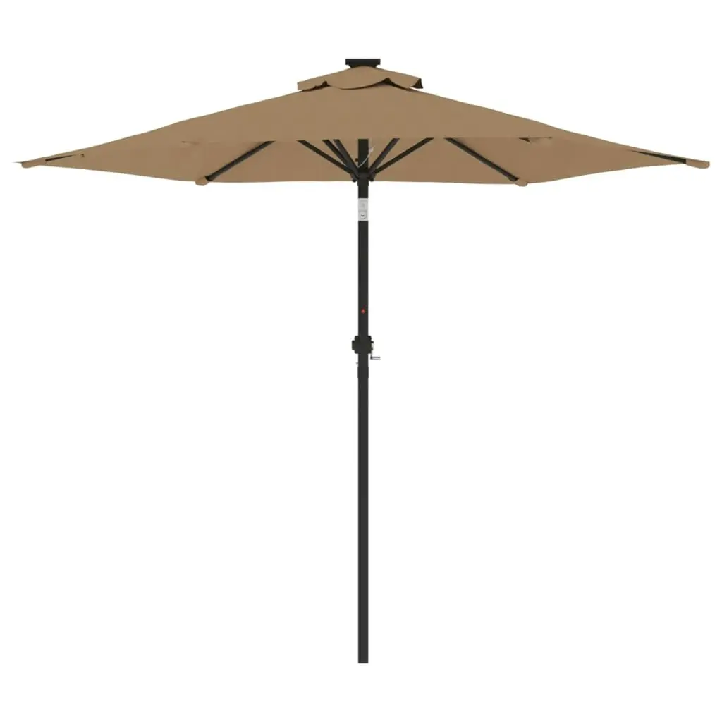 Garden Parasol with Steel Pole Taupe 225x225x212 cm 4005061