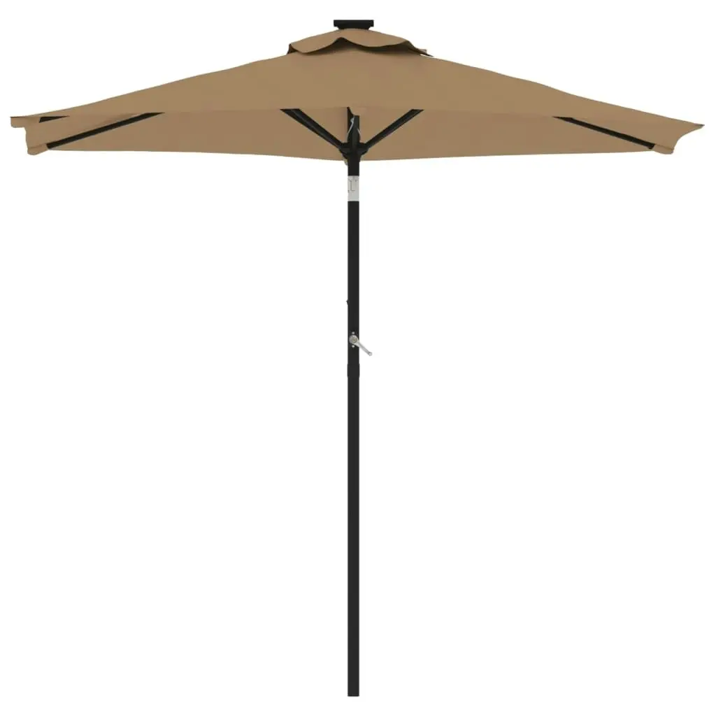 Garden Parasol with Steel Pole Taupe 225x225x212 cm 4005061