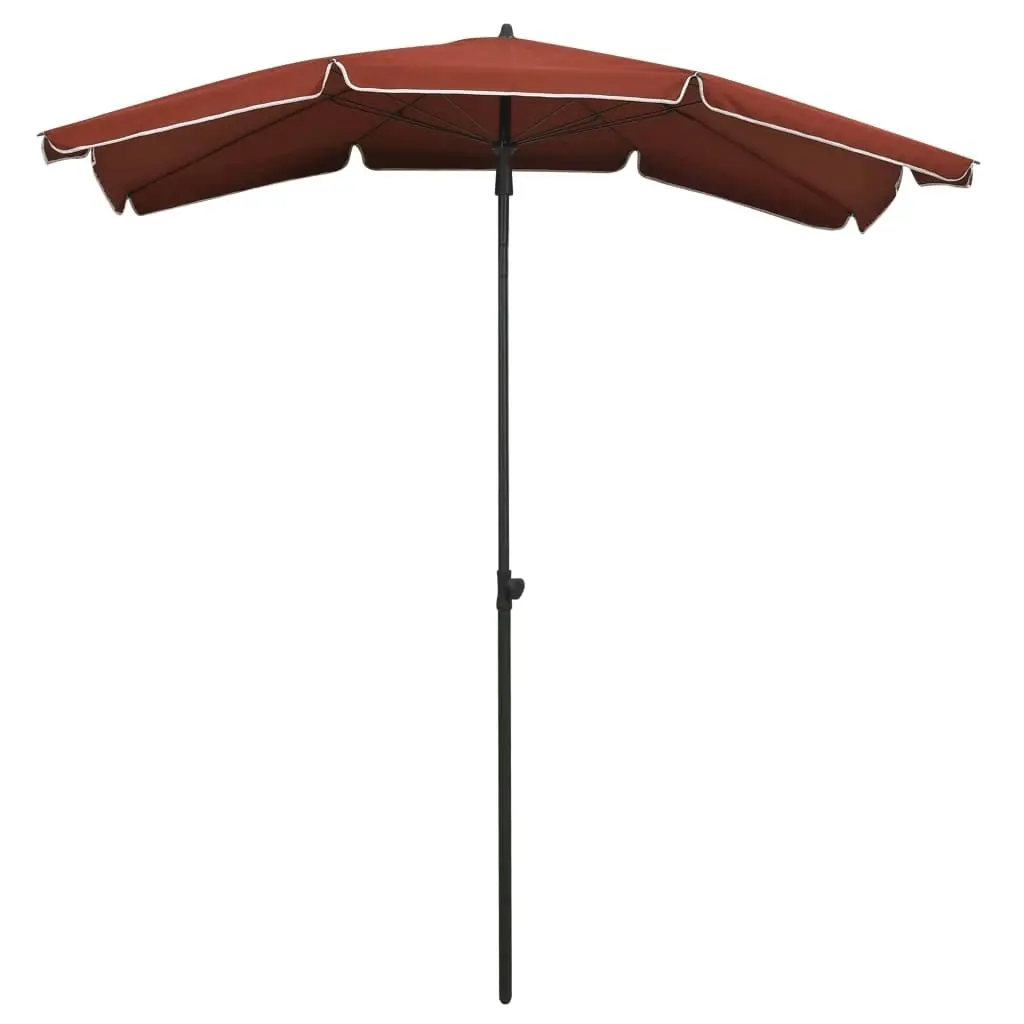 Garden Parasol with Pole 200x130 cm Terracotta 315556