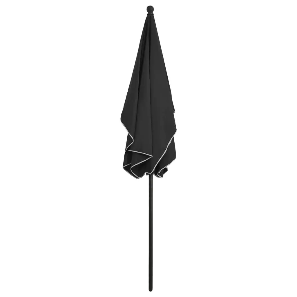 Garden Parasol with Pole 210x140 cm Anthracite 315545