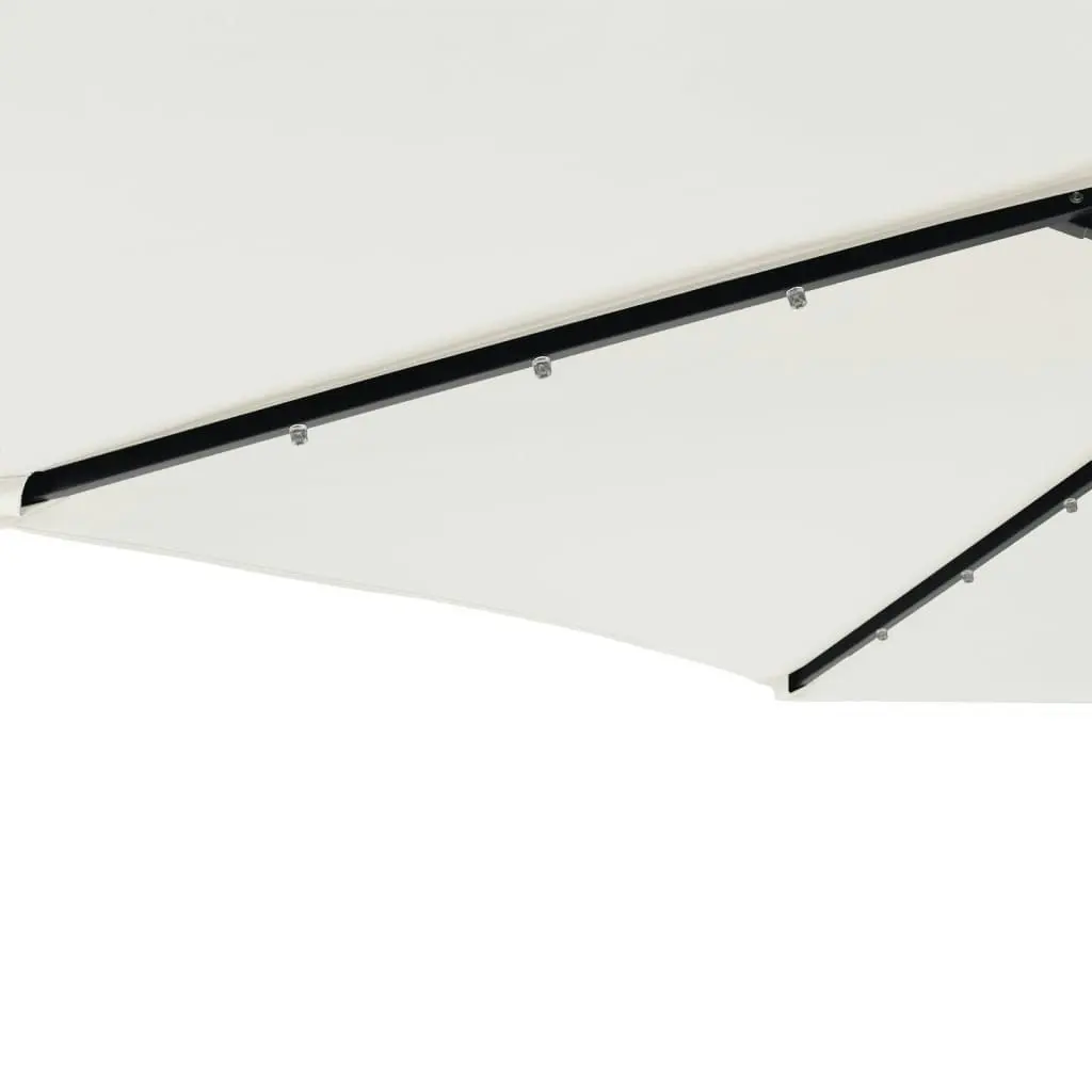 Garden Parasol with LEDs and Steel Pole White 225x225x212cm 4005066