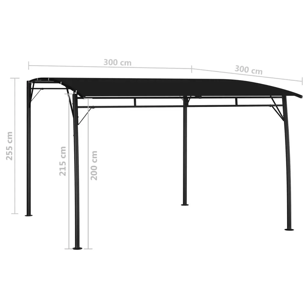 Garden Sunshade Awning 3x3x2.55 m Anthracite 47978