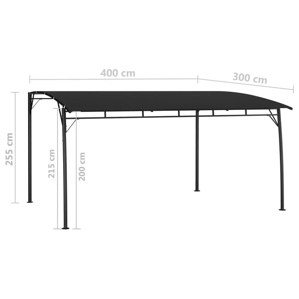 Garden Sunshade Awning 4x3x2.55 m Anthracite 47979