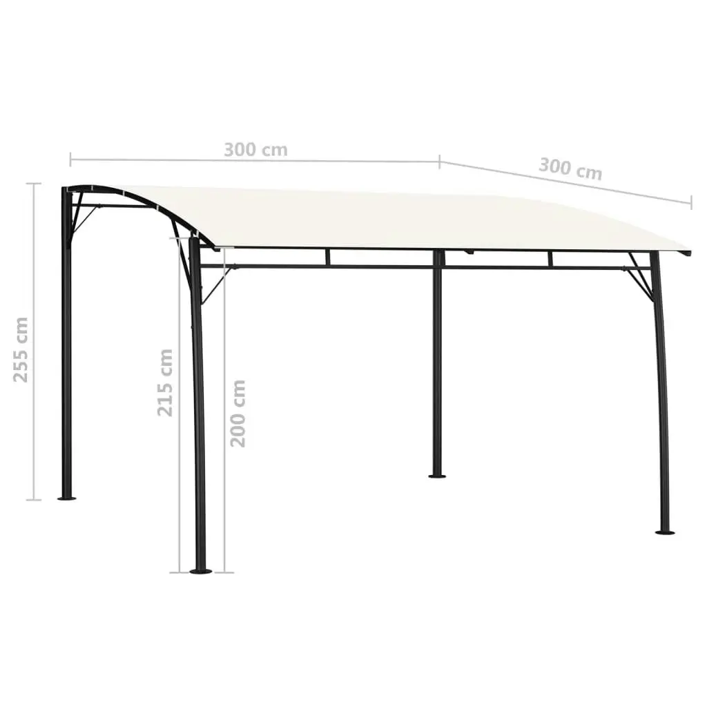 Garden Sunshade Awning 3x3x2.55 m Cream 47975