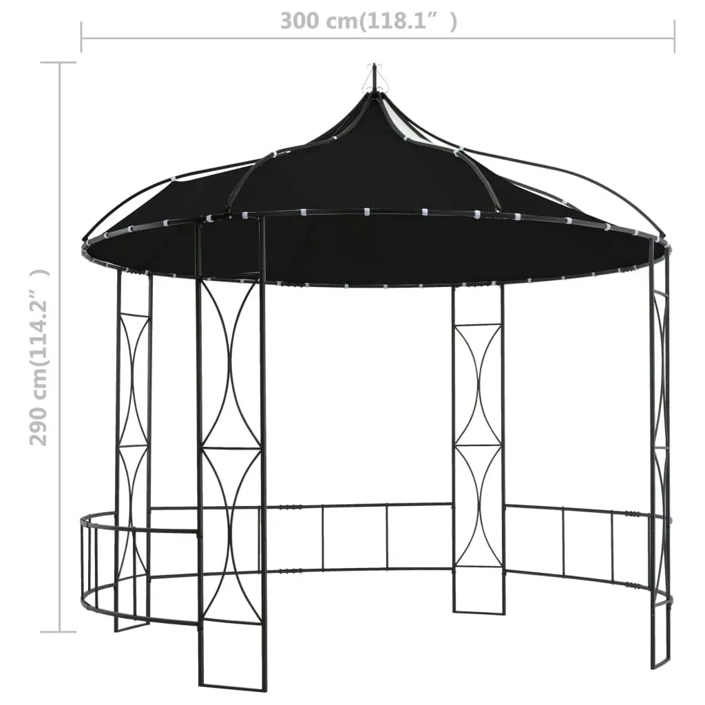 Gazebo 300x290 cm Anthracite Round 310031