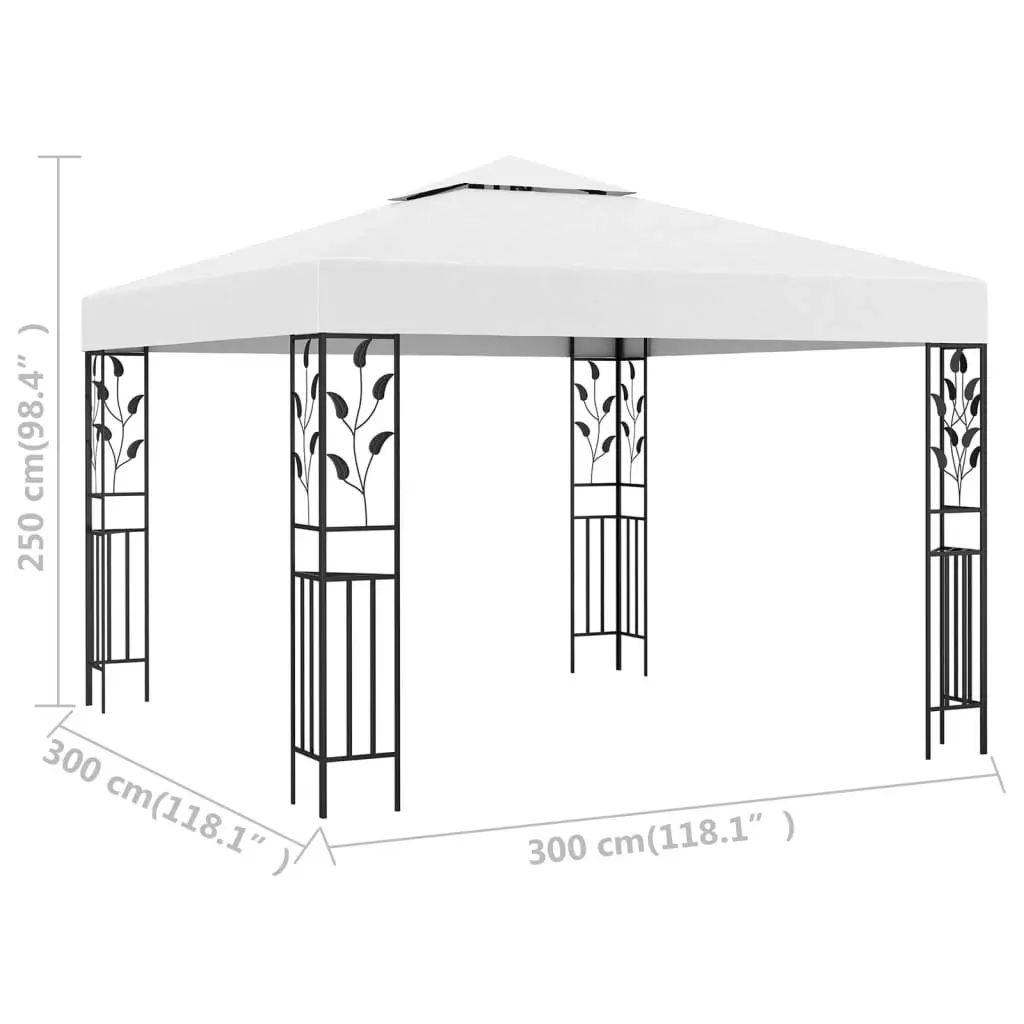 Gazebo 3x3 m White 180 g/m?? 312242