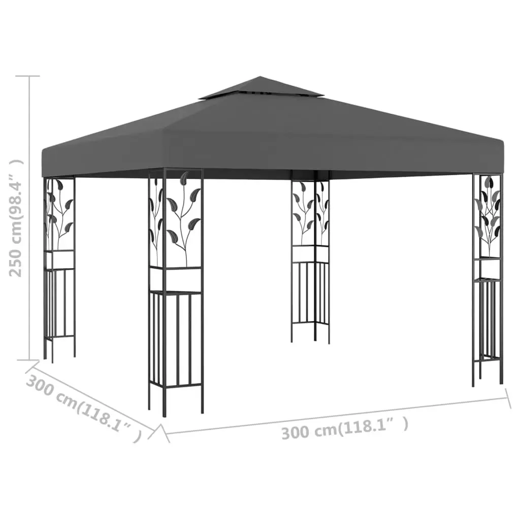 Gazebo 3x3 m Anthracite 47946