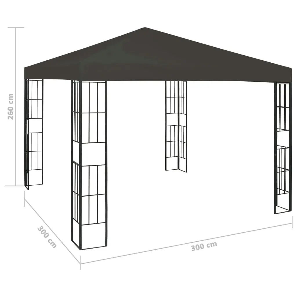 Gazebo 3x3 m Anthracite 47984