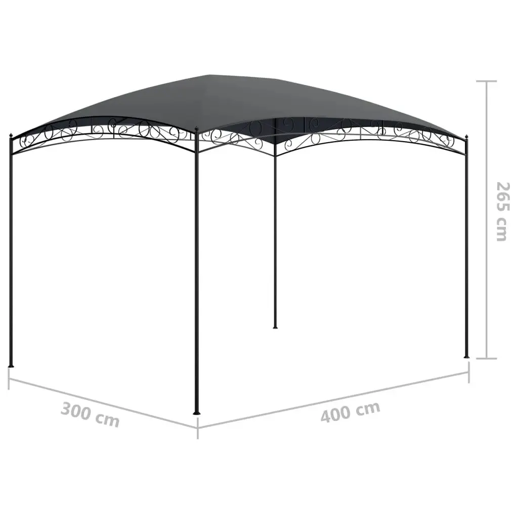 Gazebo 3x4x2.65 m Anthracite 180 g/mÂ² 313911