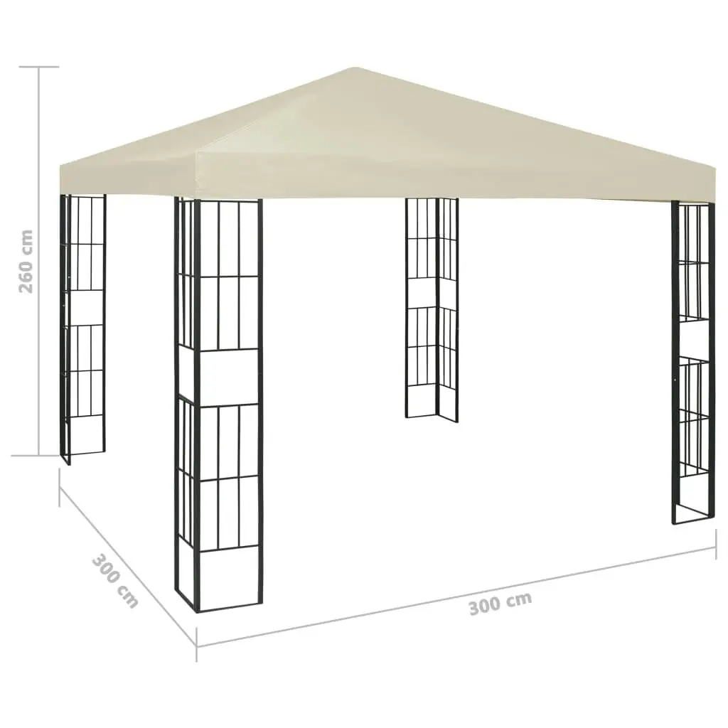 Gazebo 3x3 m Cream 47981