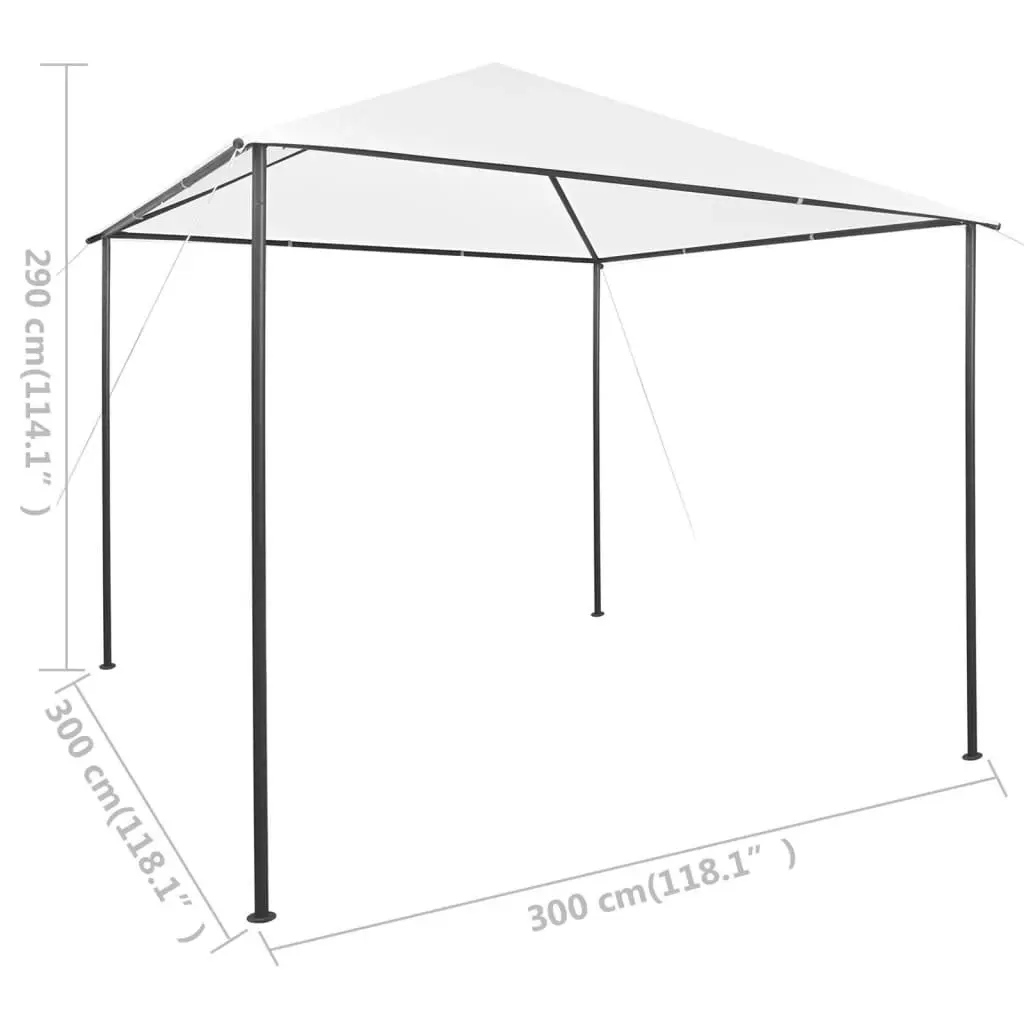 Gazebo 3x3x2.9 m White 180 g/m?? 312241