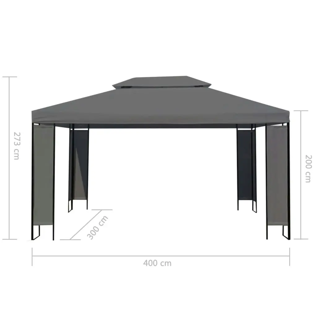 Gazebo Anthracite 300x400 cm 44754