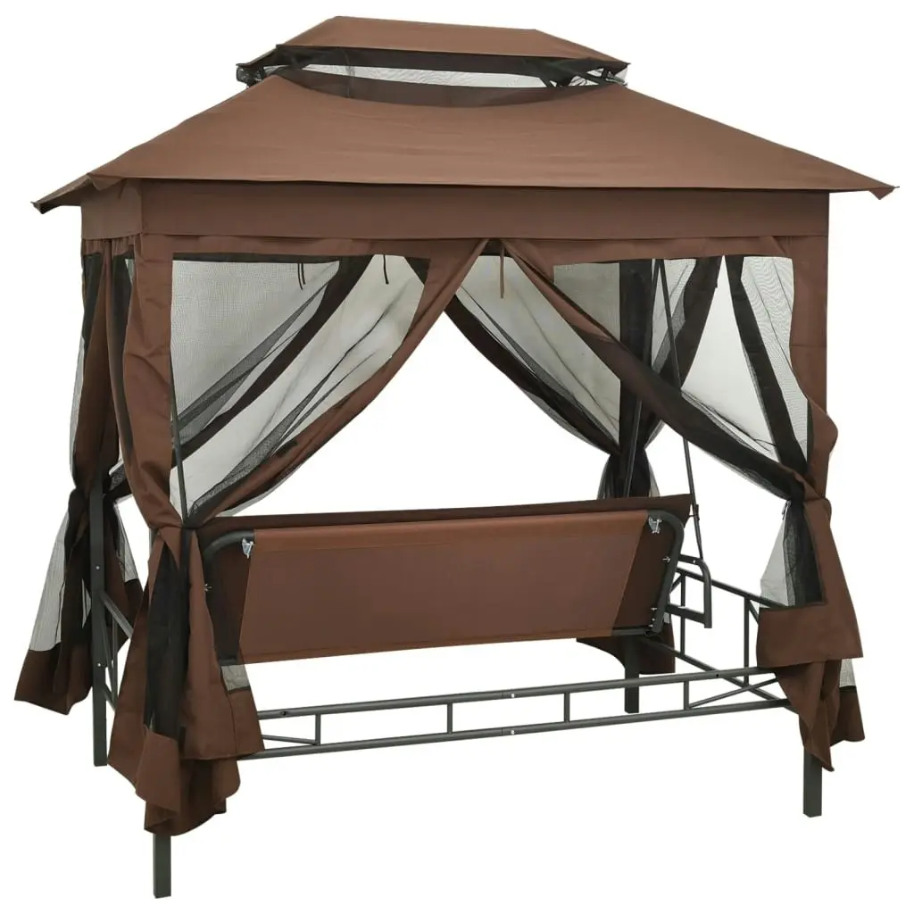 Gazebo Convertible Swing Bench Coffee 43240