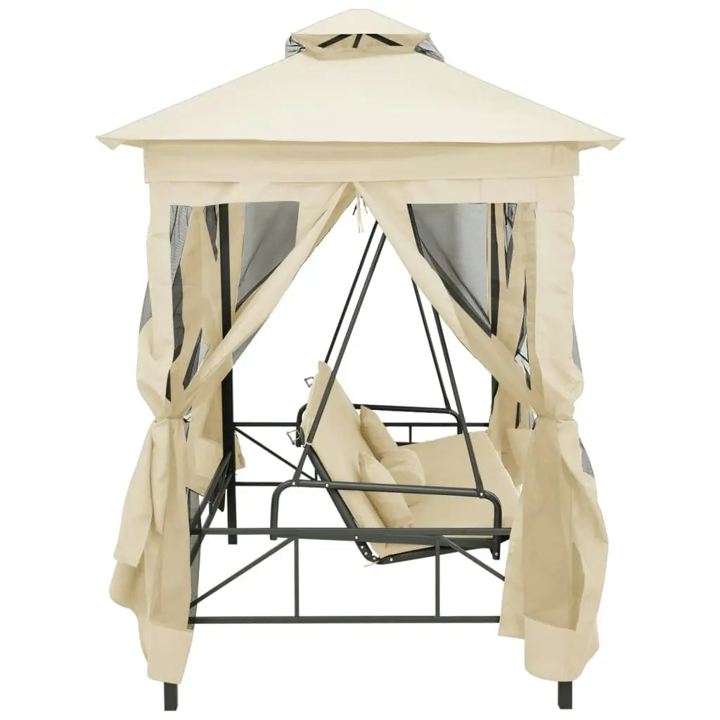 Gazebo Convertible Swing Bench Cream White 43239