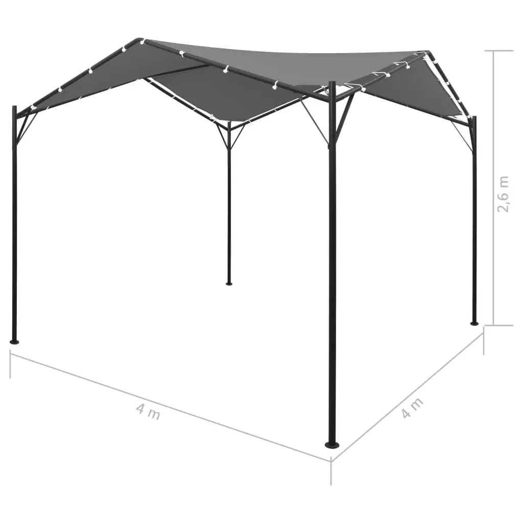 Gazebo 4x4 m Anthracite 44767