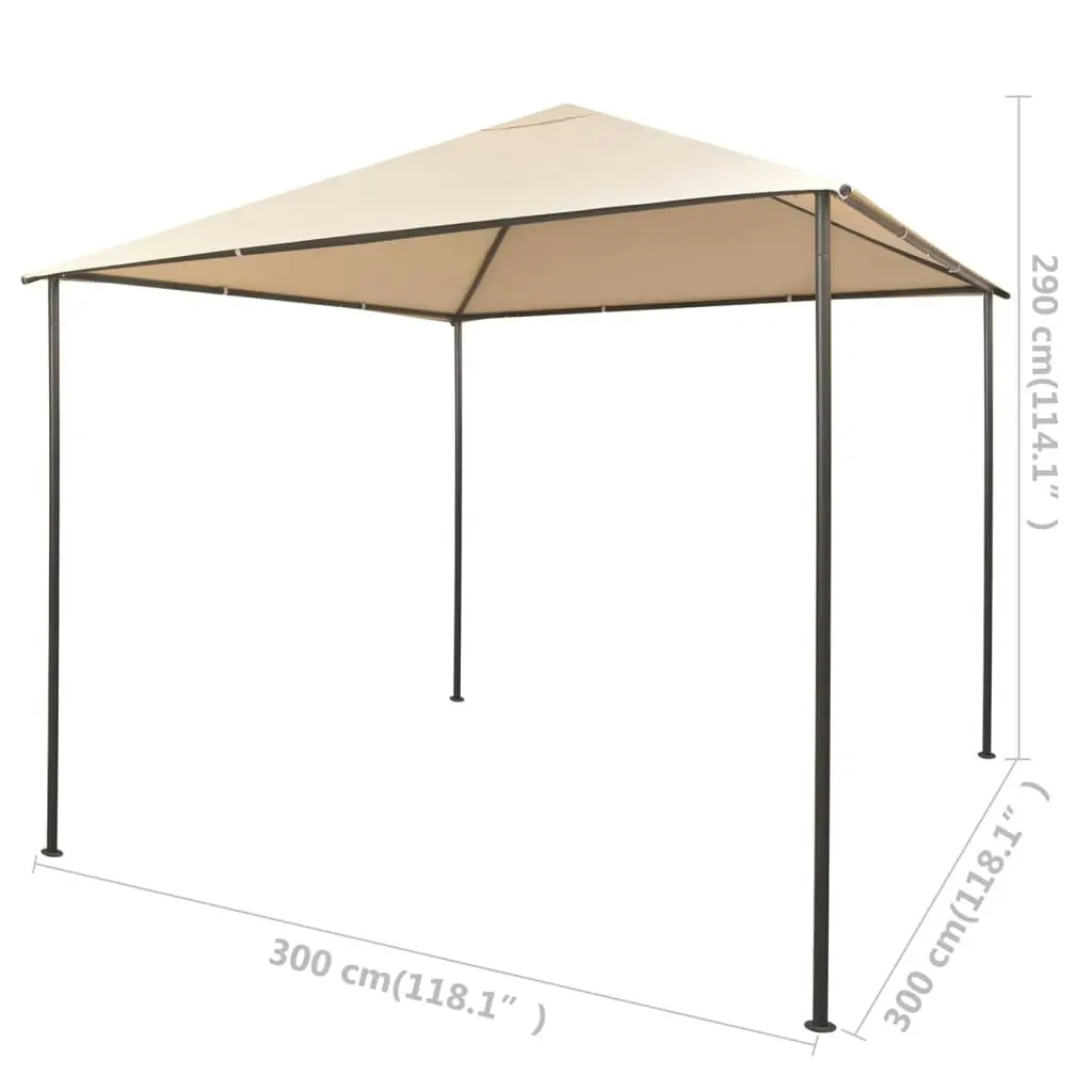 Gazebo Pavilion Tent Canopy 3x3 m Steel Beige 43172