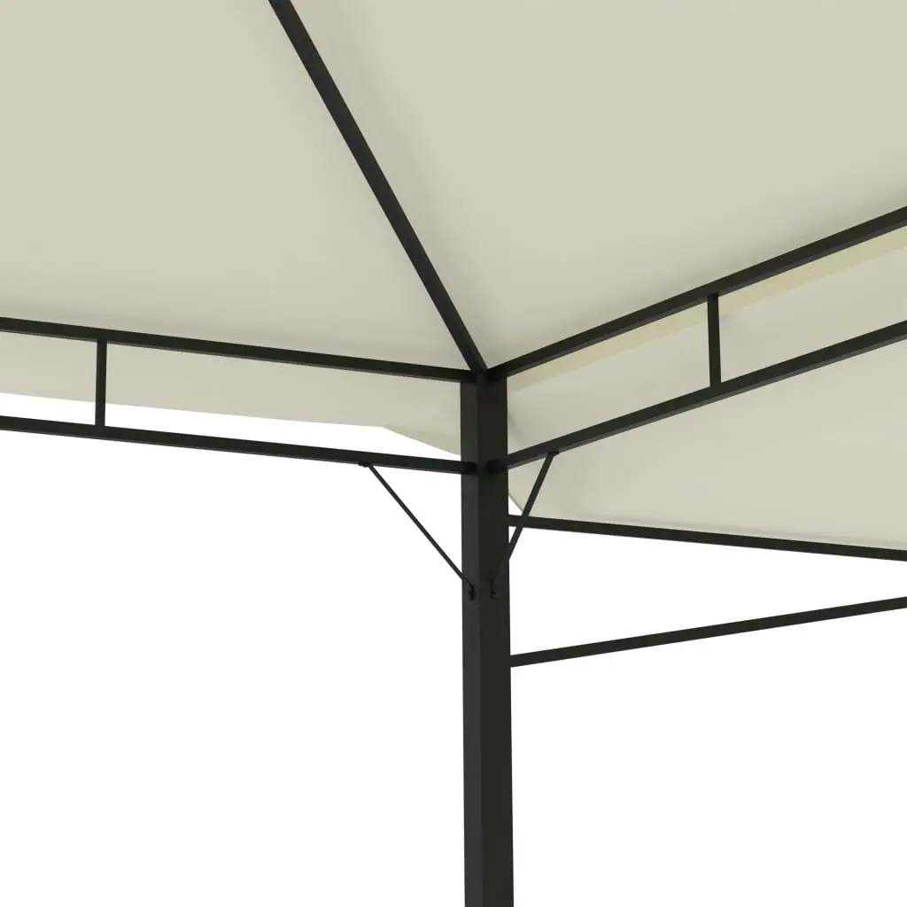 Gazebo with Double Extended Roofs 3x3x2.75 m Cream 180 g/m?? 48003