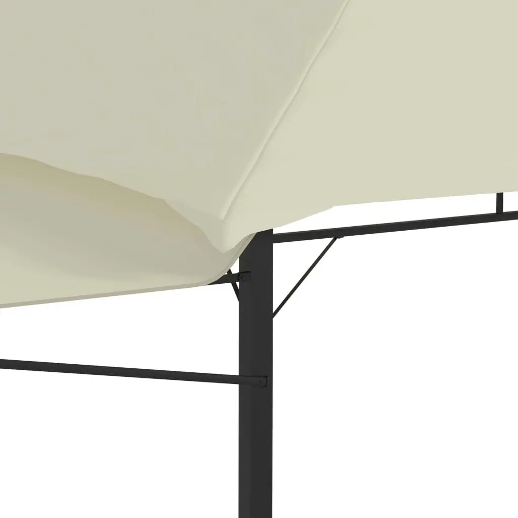 Gazebo with Double Extended Roofs 3x3x2.75 m Cream 180 g/m?? 48003